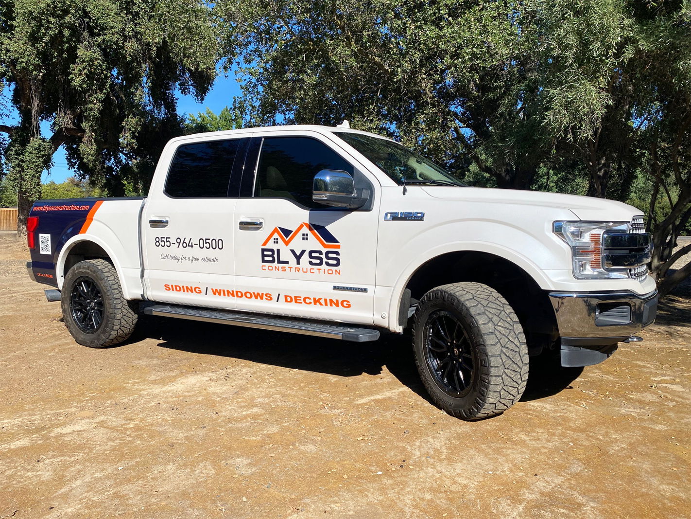 BLYSS Construction fleet wrap by Art Printing Vehicle Wraps, Sacramento