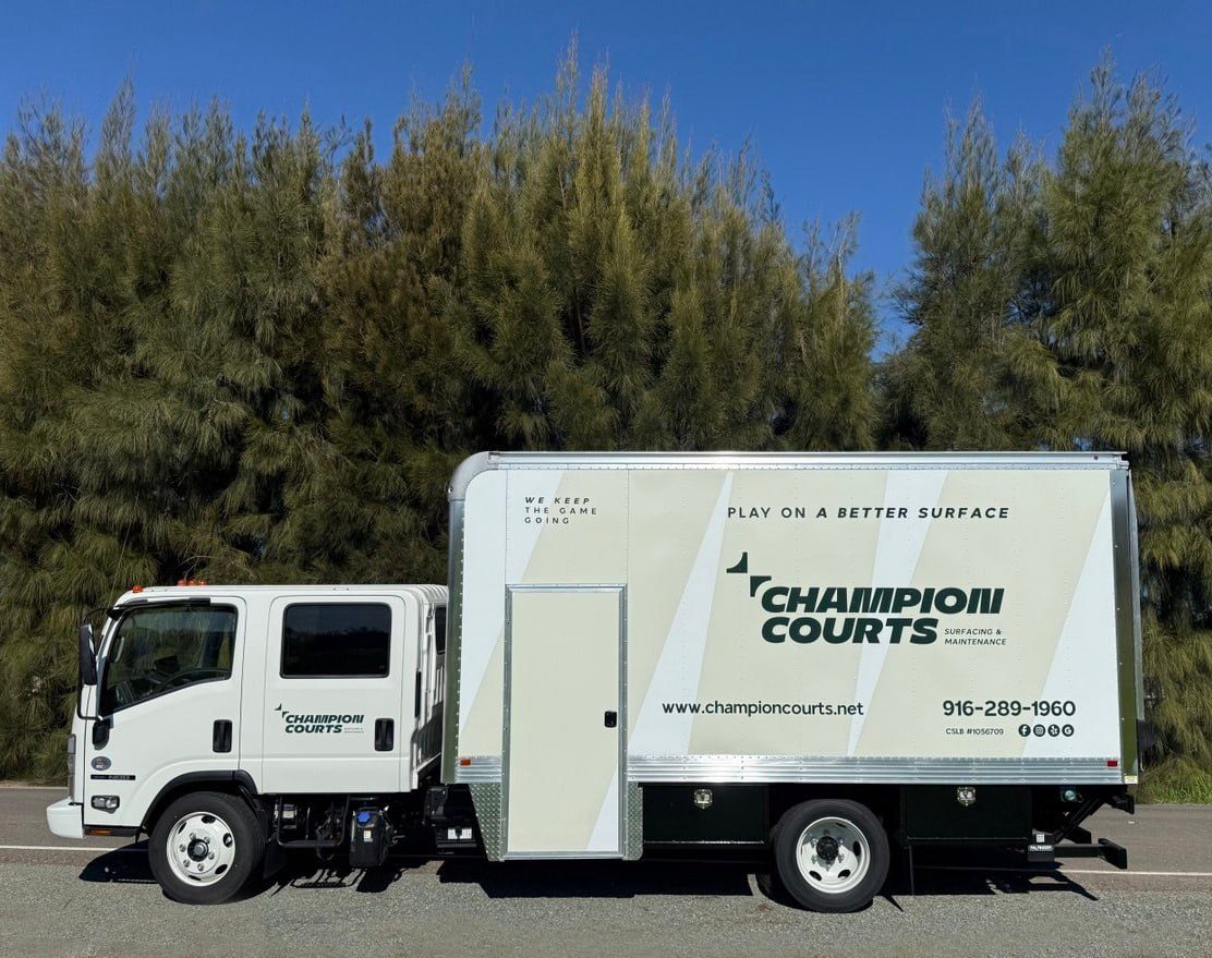 Champion Courts box truck wrap by Art Printing Vehicle Wraps, Sacramento