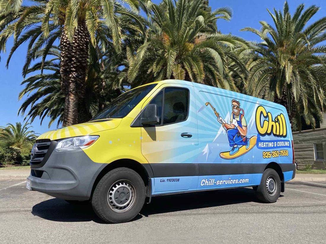 Chill Heating & Cooling van wrap by Art Printing Vehicle Wraps, Sacramento
