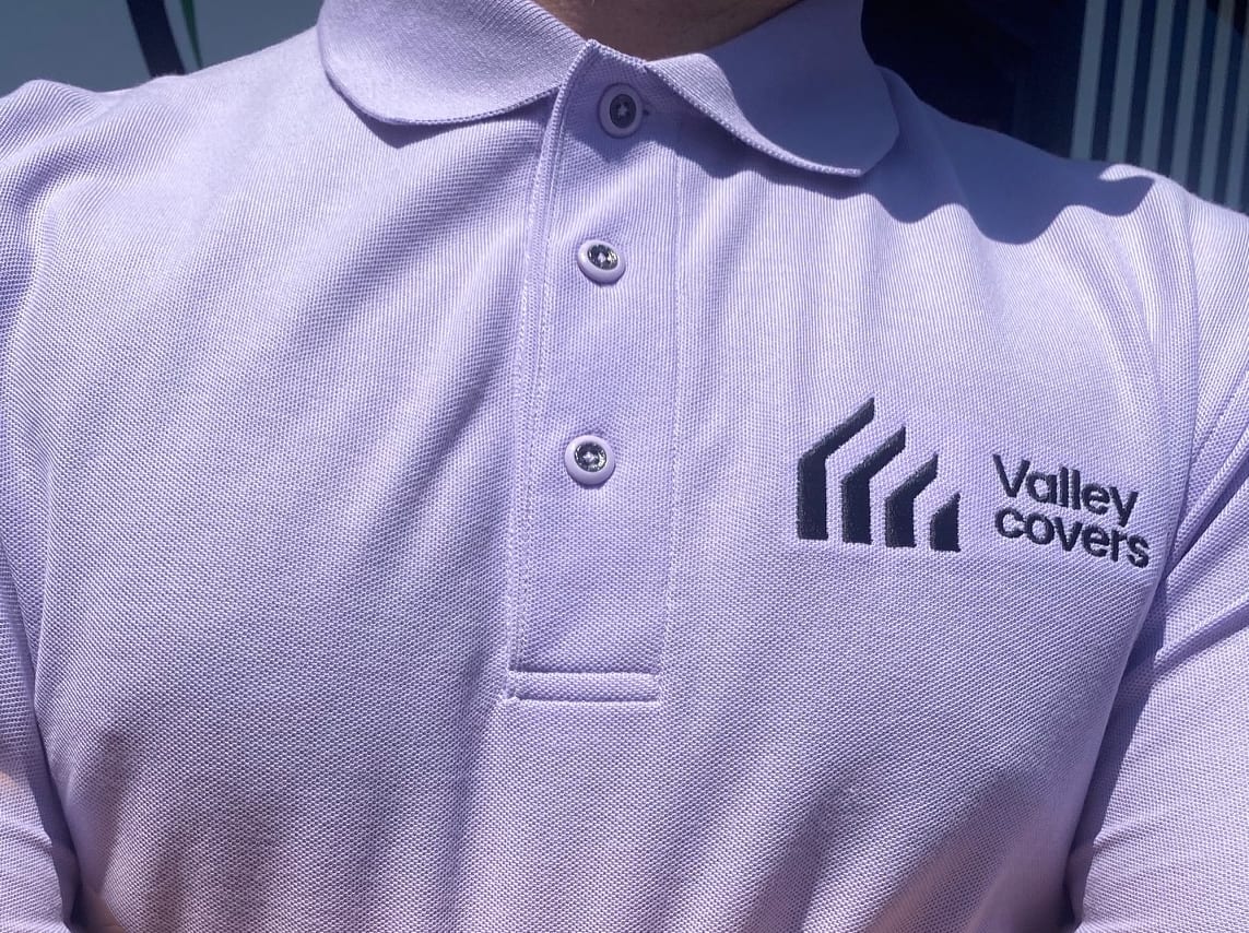 Embroidered Valley Covers polo by Art Printing Vehicle Wraps, Sacramento