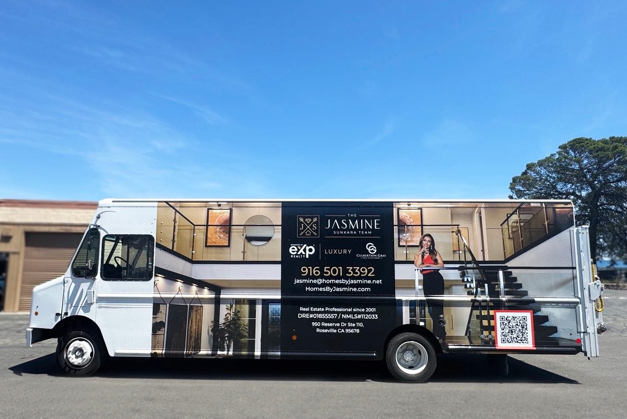 Jasmine eXp Realty box truck wrap by Art Printing Vehicle Wraps, Sacramento