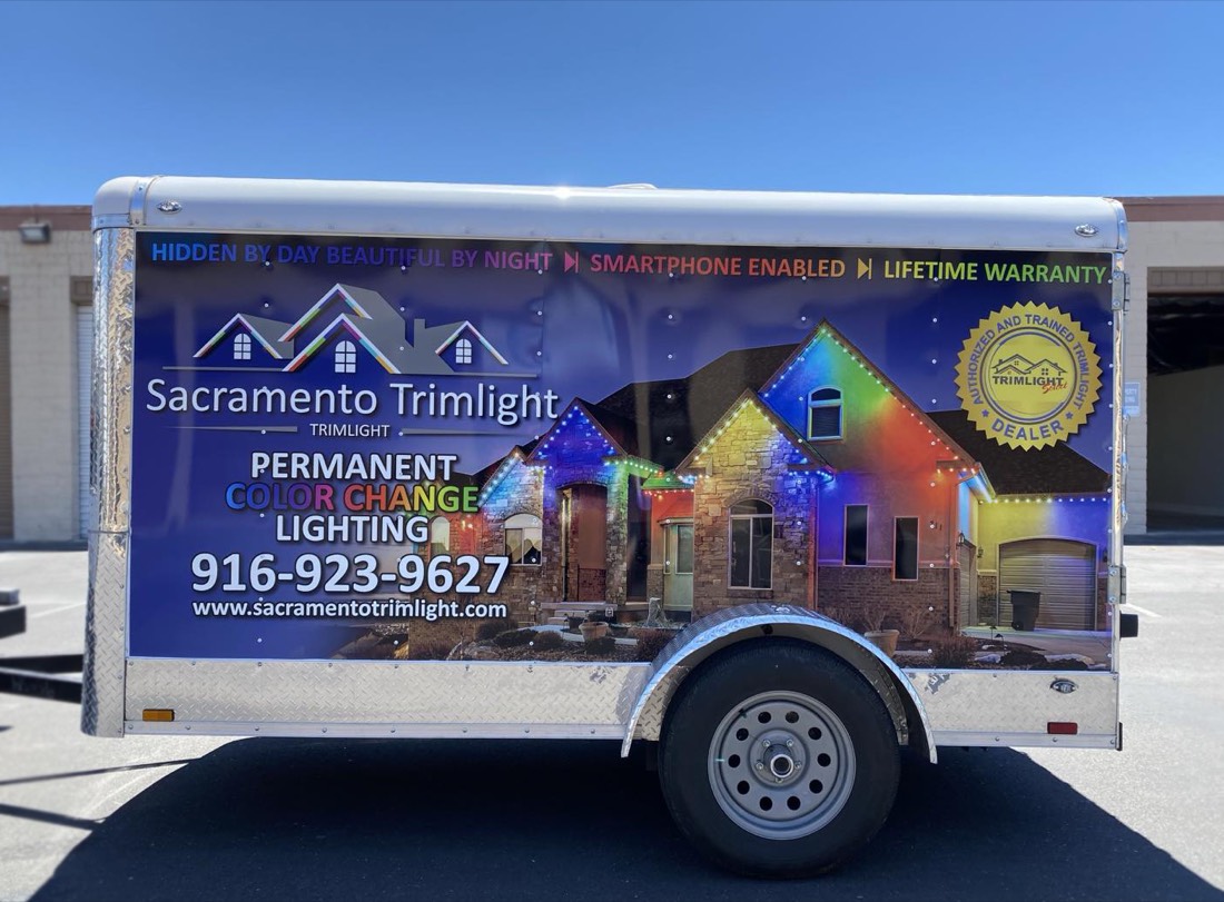 Sacramento Trimlight enclosed trailer wrap by Art Printing Vehicle Wraps, Sacramento
